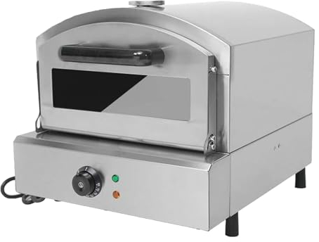 Kindevieft Four à Pizza ExtéRieur Fours à Pizza éLectriques avec Pierre à Pizza De 12 Pouces en Acier Inoxydable sans Machine à Pizza Cuisson Pizza Steak Poulet pour FêTe De Jardin en Plein Air