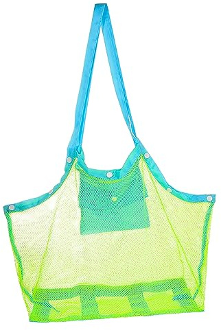 TOGEVAL Bolsa de Playa de Malla Grande para Juguetes y Ropa, Ligera y Transpirable Gran Capacidad, Adecuado Piscina Playa