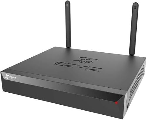 EZVIZ 4 Ch Wireless NVR mit HDMI- und VGA-Ausgängen, unterstützt hochauflösende Kameras mit bis zu 3K-Videoqualität, WLAN-Reichweite bis zu 90 m, unterstützt ONVIF|H.265-Videotechnologie, bis zu 8 TB