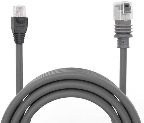 Asixxsix Mini Cavo Ethernet, Cavo Ethernet Impermeabile Prolunga di Ricambio per Mini Parabola Satellitare Rettangolare Standard,Alta Velocità 1200Mbps,Prevenzione