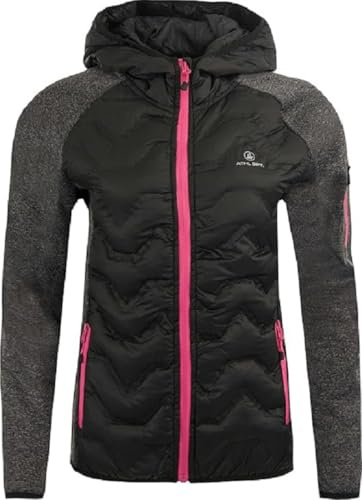 ATHL DPT. Damen gefütterte Winterjacke/Sportjacke/Hybridjacke in sportlichem Design mit praktischer Kapuze