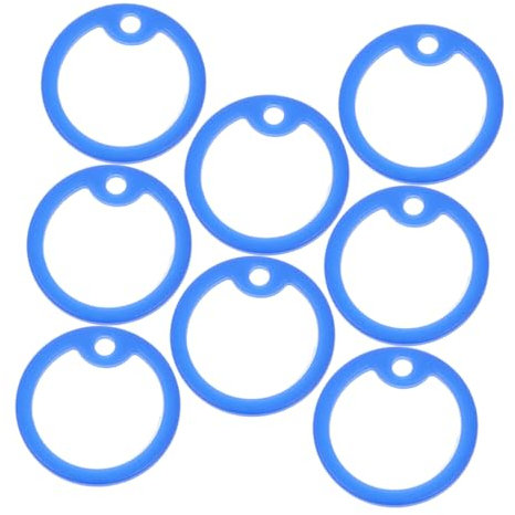 DRESSOOS 8stücke Teiliges Silikon Gummi Hundemarken Schützer Blaue Geräuschreduzierung Für Standard Id-tags Stil Silikon Hunde Erkennungsmarken-schützhülle Für Hundehalsband