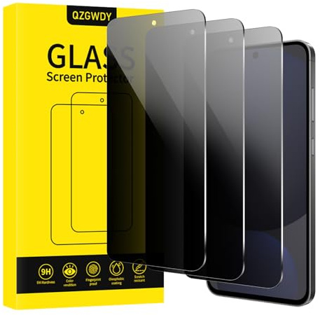 QZGWDY für Samsung Galaxy S24 FE für Sichtschutz Displayschutz 3 Stück, 9H Härte Anti-Spy Folie Blickschutz Glasschutz Schutzfolie Sichtschutzfolie Blasenfrei, Ultrabeständig
