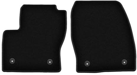 Wielganizator Velours Vorne Fußmatten passend für Ford Kuga MK2 (2012-2019) | Qualität: Basic - Genaue Passform, rutschfeste Untregrund 2-teilig - Schwarz