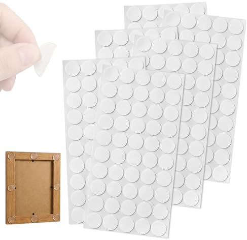Nevoluxer Professionelle doppelseitige Klebepads - 300x runde Klebepunkte 20mm transparent & rückstandsfrei, ideal für Fotocollagen, Festival-Deko & Homeoffice