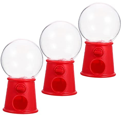 HEALSOPTHY 3 pezzi Mini Dispenser Caramelle Plastica per Macchina Gumball Portatile e Riutilizzabile Educativo Compleanno per Ragazze Facile da Usare e Regalo Sorprendente
