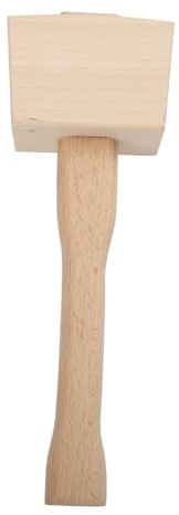 ROMISBABA Beech Carpenter Wooden Mallet Lightweight Hand Tool for Carpentry DIY Leathercraft with Ergonomic Smooth Grip for Precise Knocking and Compact Easy Carry