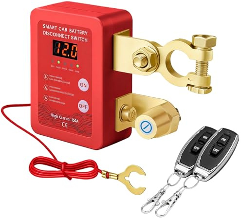 Batteribrytare med fjärrkontroll, batteribrytare 12V 240A automatisk, mot läckström och felanvändning för bil, husbil, ATV, lastbil, båt
