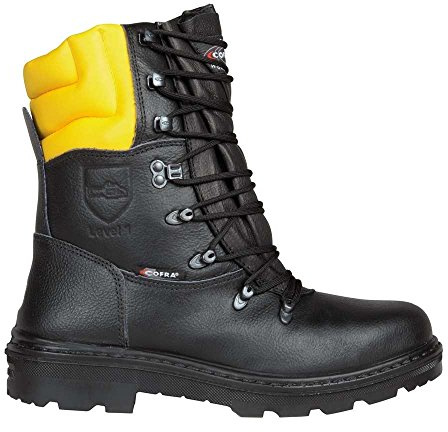 COFRA Schnittschutzstiefel/Forstarbeiterstiefel Woodsman (40, schwarz)