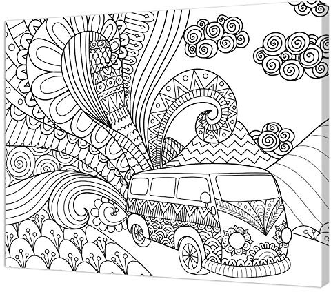 Pintcolor 9112 konstnärsduk, trä, vit/svart, 50 x 40 x 3,5 cm