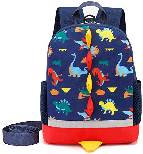Cosyres Kids Dinosaur Backpack Boys Toddler School Bag Backpack Rucksack (Navy(Size:L))
