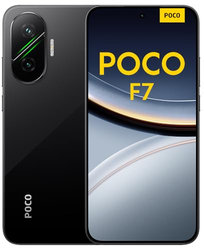 XIAOMI Poco F7 Smartphone, 12+256GB, Schwarz, Flaggschiff Snapdragon 8s Gen 4, 6500mAh Akku, 50MP Sony-Kamera mit OIS, 6,83 1.5K 120Hz AMOLED-Display (Kein Netzadapter enthalten)