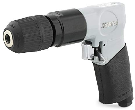 ABAC Taladro Neumático G-190 - Maletín de plástico con accesorios (brocas + kit brocas de atornillado + botella de aceite vacía + portabrocas sin llave)