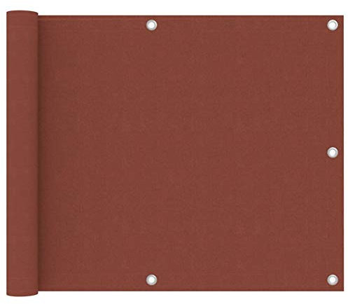 Festnight Balkon Sichtschutz Balkonsichtschutz Balkonabdeckung Balkonbespannung Sonnenschutz Garten Balkonverkleidung wasserdicht Terracotta-Rot 75x300 cm Oxford-Gewebe