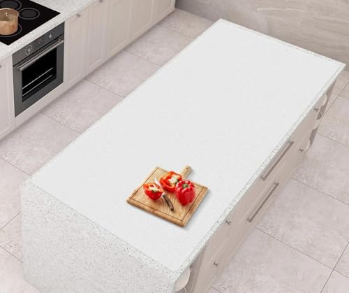 AECHY Silicone Mat for Worktops, 120 x 60 x 0.2cm, Translucent-White | Heat Resistant, Waterproof, Extra Large, Nonstick Craft Mat, Kitchen Table Placemat, Countertop Protector
