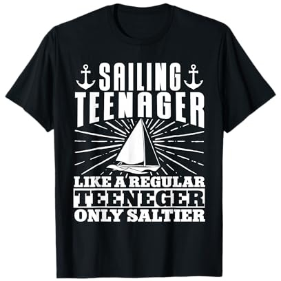 Segelboot Segeln Teenager Boot Bootfahren T-Shirt