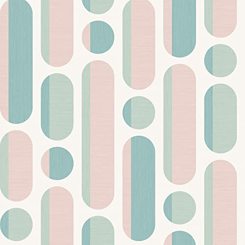 Envy Morse Rose/Sage Vliestapete 10mx52cm | Tapeten Wohnzimmer, Wandverkleidung | Einfach anzubringen und zu Entfernen 1005 x 52