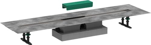 hansgrohe uBox universal Komplettset (Installationsset + Grundkörper) 1000mm für flache Installation von hansgrohe Duschrinnen Fertigsets (RainDrain Rock und RainDrain Match), Bodenablauf Dusche