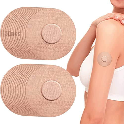 50 Pezzi Cerotti per Freestyle Libre 1 2 & 3 Sensore, Toppe Adesive Impermeabili con Sensore, Patch per Attività Sportive