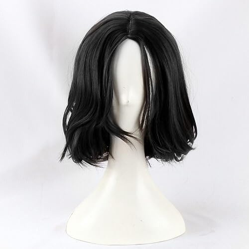 Anime Cosplay Perücke Schwarz Kurze Wellige Haar Perücke Hübsche Männer Natürliche Volle Perücken