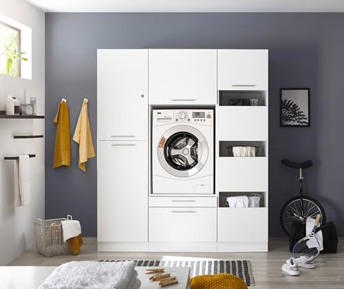 respekta HWRSET11 Armoire pour machine à laver et sèche-linge 167 cm Blanc Clara
