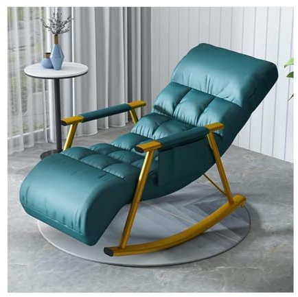 ZUMAHA Moderner Schaukelstuhl, kühner Schaukelstuhl, Sitzfläche, Mid-Century-Sessel, gepolstert, Relax-Sofa, Liegestuhl
