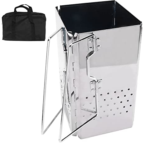 Faltbarer Camping-Grill, Verdickter Tragbarer BBQ-Holzkohlegrill, Faltbarer Edelstahl-BBQ-Grill Für Den Außenbereich