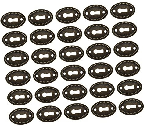 Artibetter 30st Schubladenstück Skelett-dekor Metallständer Schwarze Zierleiste Bilderrahmen Antikes Schlüsselschild Skelettschlüssel Schwarzen Tasten Klein Zinklegierung Patch Geschenkbox