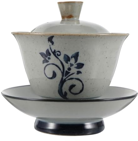 ZZTWER Chinesische Teetasse 1 Packung traditionelle chinesische Teeschale, Retro-Teeschale, klassische Reise-Teeschale für Jubiläumsgeschenke, Couchtisch Teetassen mit Deckel