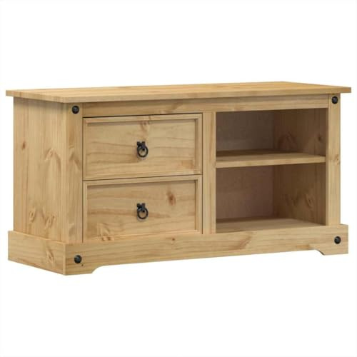 vidaXL TV-Schrank, Corona, 100x40x52 cm, Massivholz Kiefer