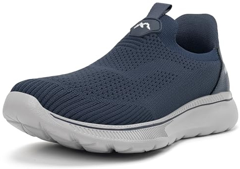 ODCKOI Slip on Sneakers Uomo Senza Lacci Scarpe Sportive Traspiranti Scarpe da Corsa comode Scarpe da Ginnastica Leggere Scarpe da Jogging all'aperto-Blu scuro-43