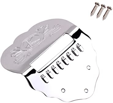 VICASKY Cordal para mandolina de metal plateado Qb02 para 8 cuerdas mandolina K-palabra corrugada piezas con número de pieza único