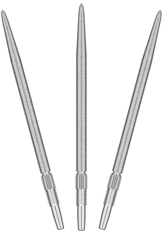 Target Darts Swiss Point SLK Luke Littler Dart Points (3 Pack 30/35/42mm) Gold/Silber/Schwarz – Steel Dartspitzen mit rauer Struktur, Ersatzspitzen, Profi Dart Zubehör