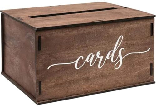Zghhc Boîte À Cartes-Cadeaux De Mariage, Boîte À Cartes De Mariage en Bois, Support De Boîte Aux Lettres en Bois, Boîtes D'enveloppe en Bois pour Mariage, Fête d'anniversaire, Réception