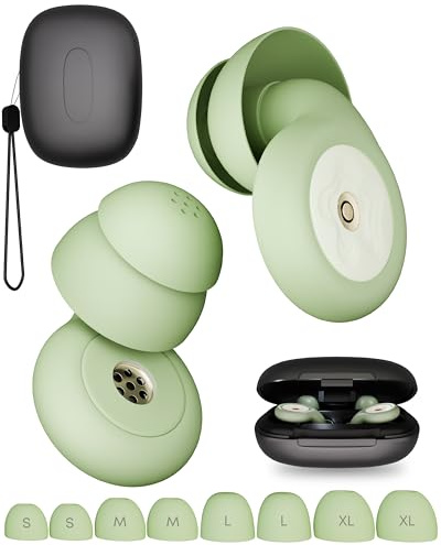 Bodyssey Earplugs for Sleeping – Reusable Silicone Noise Reduction Ear Plugs with Multiple Tips & Travel Case