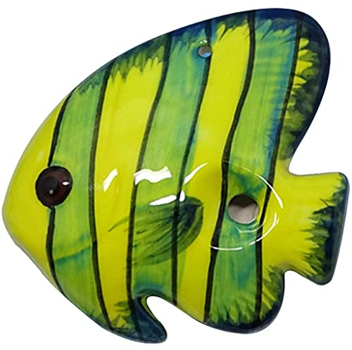 Töpferflöten. Kleine Okarina aus Keramik mit 4 Löchern for Anfänger for Lernen, einzigartiges Geschenk(Tropical Fish)