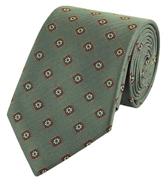 WANYING Herren 8cm Grün Krawatte Binder Schlips Herrenmode Jacquard Gewebte Standard Krawatte Business Casual Formell Hochzeit Party Retro