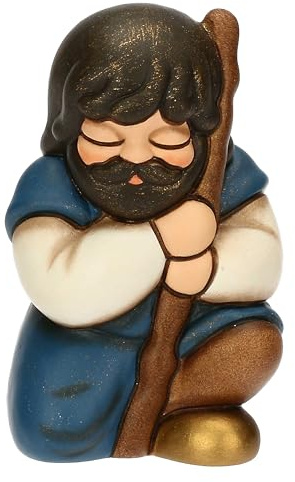 THUN - Pellegrino - ceramica - Collezione Presepe Classico - 5,7 x 4,7 x 8 cm