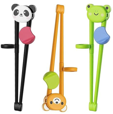 3 Stück Essstäbchen für Kinder,Essstäbchen Kinder,Chopsticks,Trainings Anfänger,Wiederverwendbarer Helfer,Einfach Zu Bedienen,Greif-Hilfe,Kinderstäbchen,für Kids,Kleinkinder,Babys