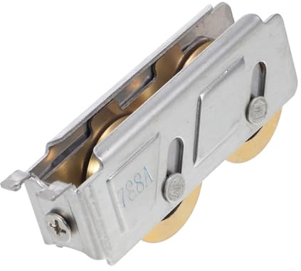 HAMPPLIES roulettes pour Portes Coulissantes 22 Mm Double Roue en Cuivre 11,5 Mm Rainurée Acier Inoxydable Galets Support Porte Placard Et Moustiquaire Remplacement Kit pour Baie Vitrée