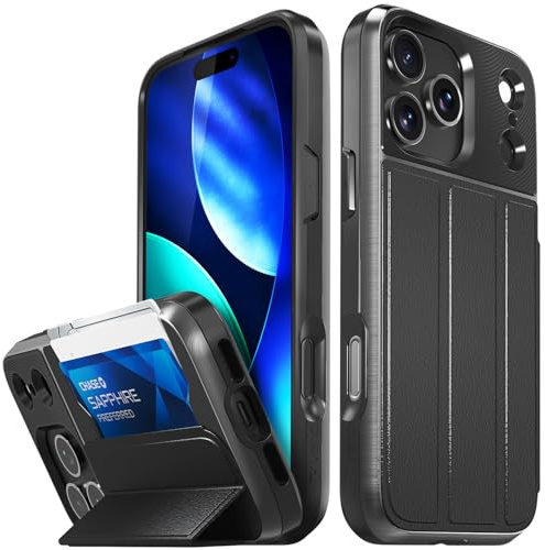 VENA vCommute for iPhone 17 Pro Max Wallet Case, Black