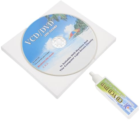 OATIPHO 2pcs CD Player Cleaning Kit Cleaning Disc Multifunctional CD DVD Disc Cleaner Brush Set for Audio Equipment Maintenance