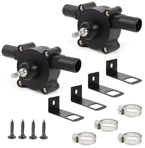 2 Sets of Hand Electric Drill Pumps with Accessories, Self-Priming Small Centrifugal Pumps, Multi-Purpose and Simple Operation in One Machine, Suitable for Water, Emergency Pumping.