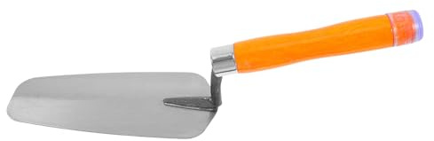 SAFIGLE Paleta de Albañilería de Acero Inoxidable Medio con Mango Ergonómico, Herramienta para Enlucido y Acabado de Cemento, Espátula Resistente para Trabajos de Mosaico y Alisado
