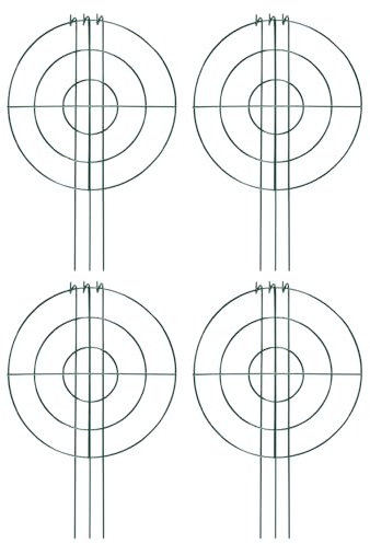 Soporte para plantas de hortensias – Paquete de 4 jaulas de crecimiento duraderas, de estaca de metal antioxidante, estructura de marco de jardín estable | Peonía Flor Vegetal Fresa Tomate Mons