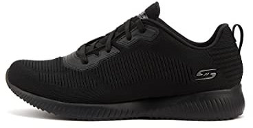 Skechers Bobs Squad Tough Talk, Scarpe da Ginnastica Donna, Black Engineered Knit Trim Blk, 36 EU
