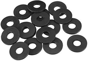 sourcing map 20 Stück Gummi Unterlegscheiben 16 mm Außendurchm. | 6 mm Innendurchm., 1.5 mm Dicke, Für Wasserschlauch Wasserhahn