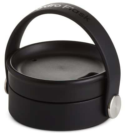 Hydro Flask - Flex Sip Lid for Wide Mouth - Leakproof - Honeycomb Insulated Lid with Flex Strap for Easy Carrying - Dishwasher Safe - Black