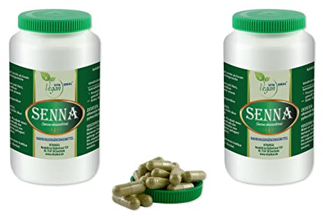 VITA IDEAL Vegan® Sennes - Blätter 2x 360 Kapseln - Senna alexandrina - Tagesportion 600mg Sennesblätter reines Pulver. Natürlich, pflanzlich und ohne Zusatzstoffe, original von VITAIDEAL.