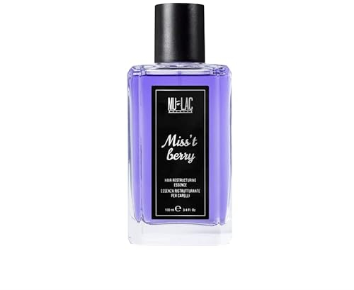 MULAC - MISS'T BERRY - Essenza Ristrutturante Capelli, Profumo Capelli con Olio di Mirtillo e Cheratina Vegetale, Azione Ristrutturante, Note di Legni e Vaniglia, 100ml
